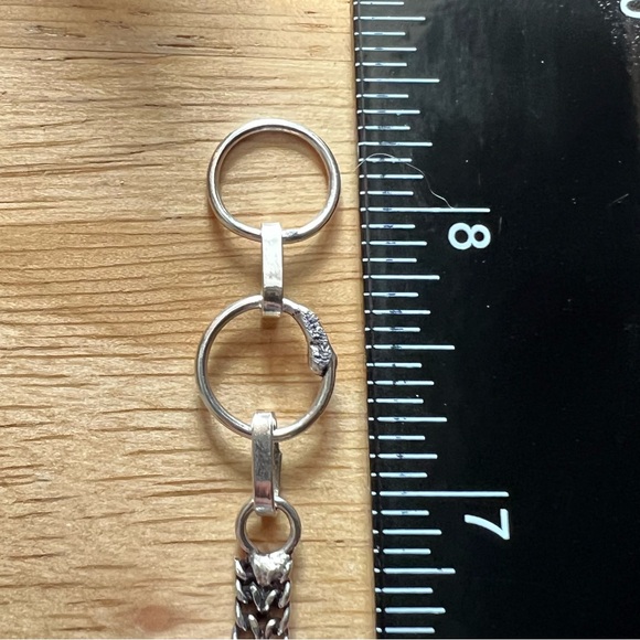 New Milky Opalite Dichroic Acrylic Silver Overlay Bracelet Size 7.5 and 8.25 - Picture 7 of 9